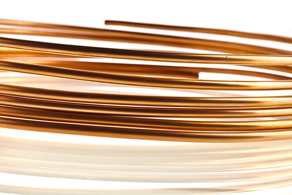 copper pipes isolated on white background copper pipes isolated on white background